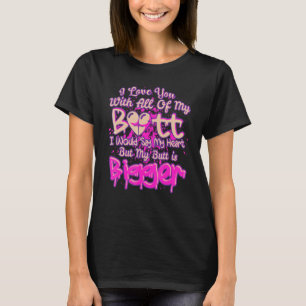 T-shirt Je vous aime avec tout mon cul u2013 Melanin noir