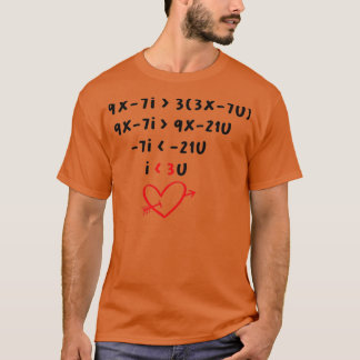 T-shirt je vous aime équation mathématique 1