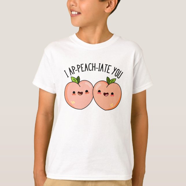 T-shirt Je Vous Ap-Peach-Cite Funny Peach Pun (Devant)