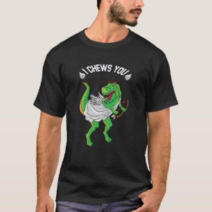 T-shirt Je Vous Chevauche Rex Dinosaur Dino Coeur Valentin