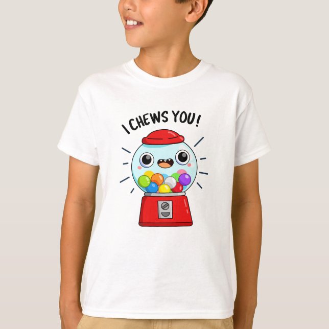 T-shirt Je Vous Chevonne Drôle Gumball Machine Pun (Devant)