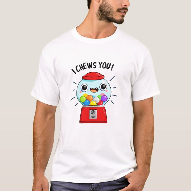 T-shirt Je Vous Chevonne Drôle Gumball Machine Pun (Devant)