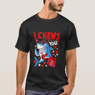 T-shirt Je vous Chews Heart Shark Valentine's Day Shark Bo