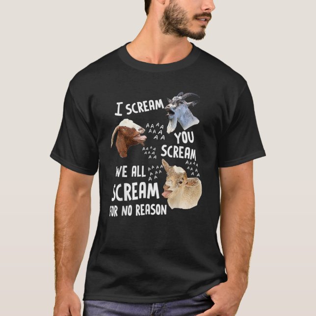 T-shirt Je Vous Crie, Nous Crions Tous Pour Aucune Raison  (Devant)
