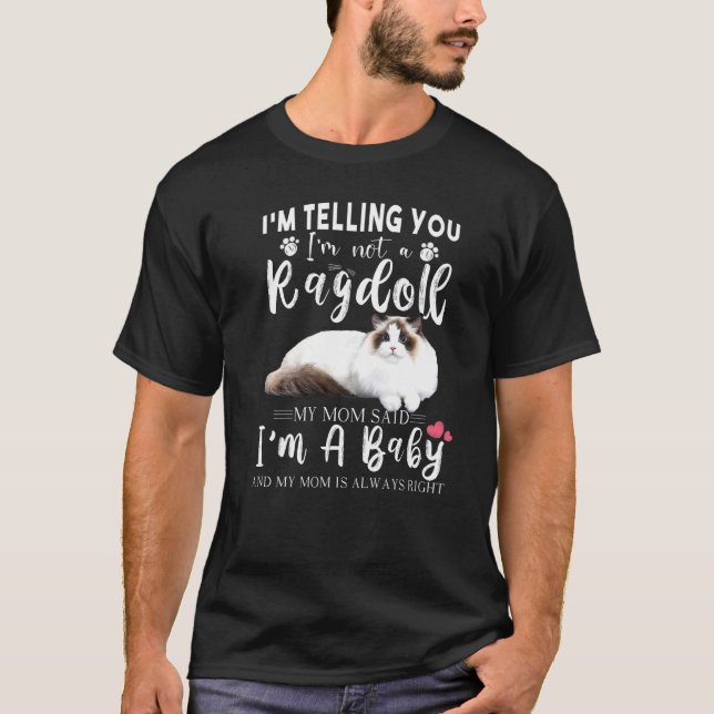 T-shirt Je vous dis Ragdoll chat marron Mignon chat Ragdol (Devant)