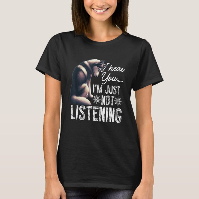 T-shirt Je vous entends, je ne fais que ne pas écouter Drô (Devant)