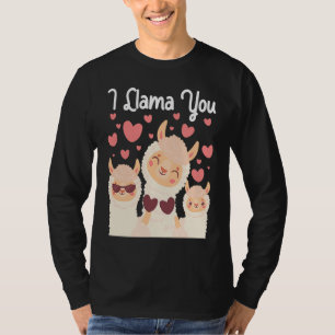 T-shirt Je vous lama la Saint-Valentin lama