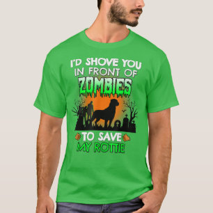 T-shirt Je vous montrerais devant des zombies pour sauver 