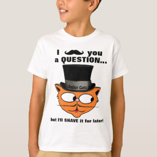 T-shirt Je vous moustache une question Mustache Humour Cut