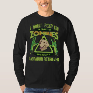 T-shirt Je Vous Poussais Devant Les Zombies Pour Sauver Ma
