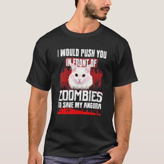 T-shirt Je Vous Poussais Devant Les Zombies Pour Sauver Mo (Devant)