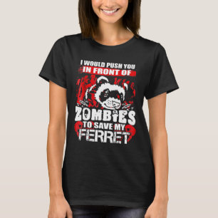 T-shirt Je Vous Poussais Devant Les Zombies Pour Sauver Mo