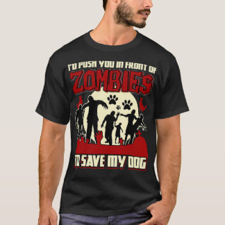 T-shirt Je Vous Pousse Devant Les Zombies Pour Sauver Mon 