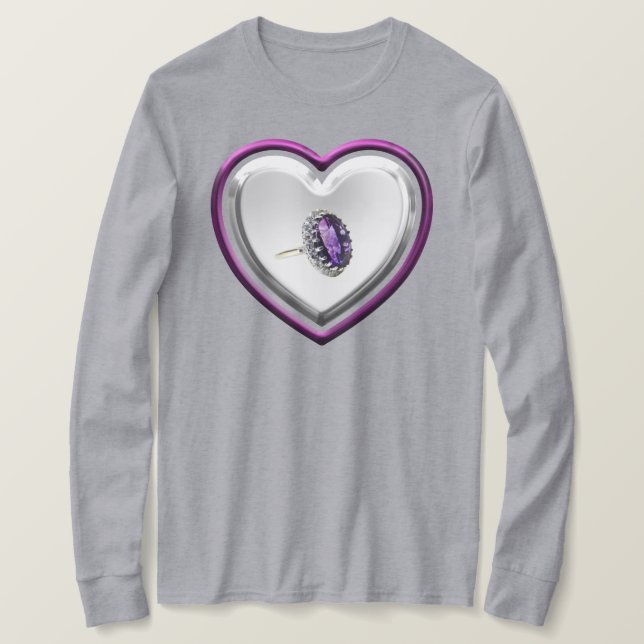 T-shirt Je Vous Promets Mon Amour Mesdames Longue Manche T (Design devant)