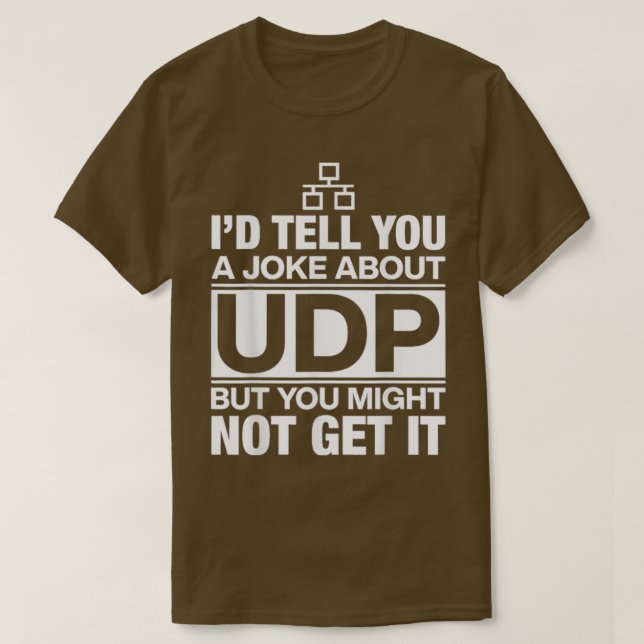 T-shirt Je Vous Raconte Une Blague Sur Le Programmeur Udp (Design devant)