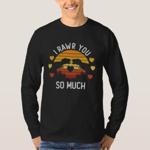 T-shirt Je vous Rawr Valentine's Day Dinosaur Love Girl Bo