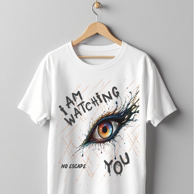 T-shirt Je Vous Regarde Aucune Échappatoire Œil Effrayant (Créateur téléchargé)