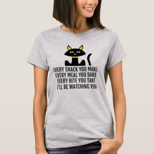 T-shirt Je vous regarderai mignon chat-jeu