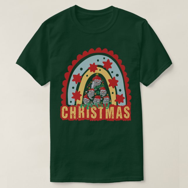 T-shirt Je vous souhaite un joyeux Noël Père Noël (Design devant)