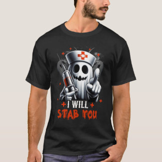 T-shirt Je Vous Te Te Te Fantôme Infirmière Halloween Infi