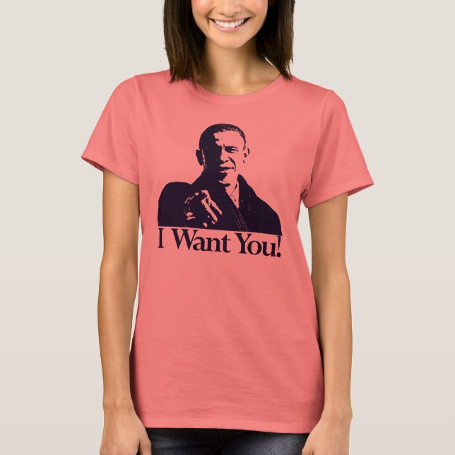 T-shirt Je Vous Veux ! Barack Obama Shirt (Devant)