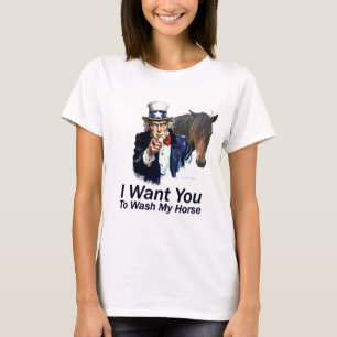 T-shirt Je vous veux : Pour laver mon cheval