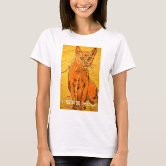 T-shirt je vous vois chat