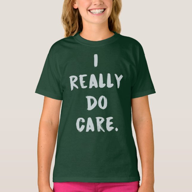 T-shirt Je vraiment m'inquiète, fais U ? Filles (Devant)