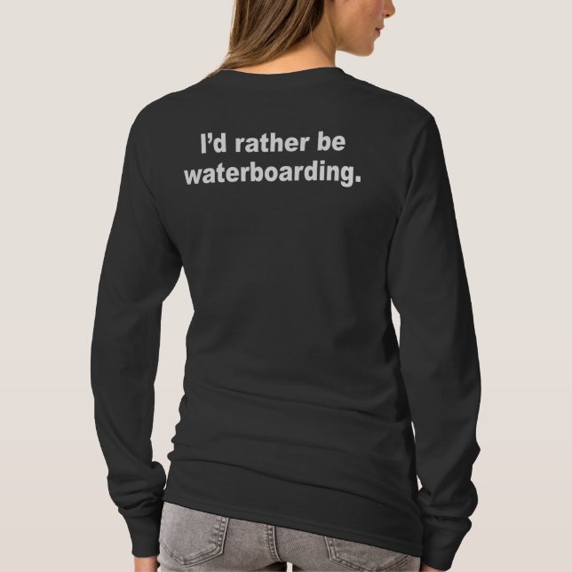 T-shirt Je waterboarding plutôt (Dos)