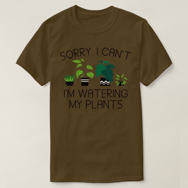 T-shirt Je Waters Mes Plantes (Design devant)