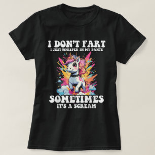 T-shirt Je Whisper Dans Mon Pantalon Unicorn Drôle Citatio