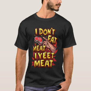 T-shirt Je Yeet Viande Végétarien Végétalien Plantes Légum