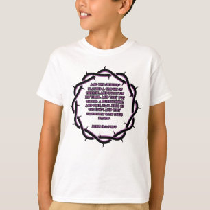T-shirt Jean 19:2-3 KJV Bible Verse Écriture du garçon