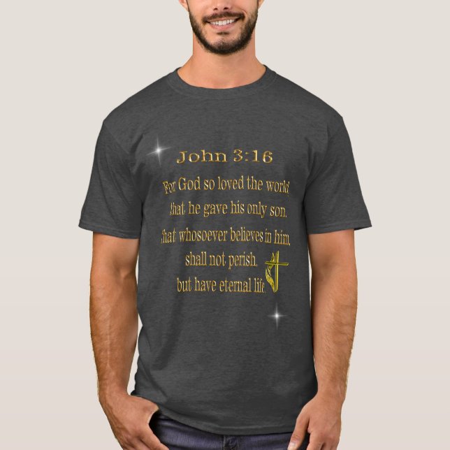 T-shirt Jean 3:16 chrétien  (Devant)