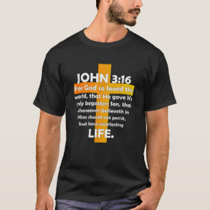 T-shirt Jean 3 16 KJV Bible Christian T Shirt 03