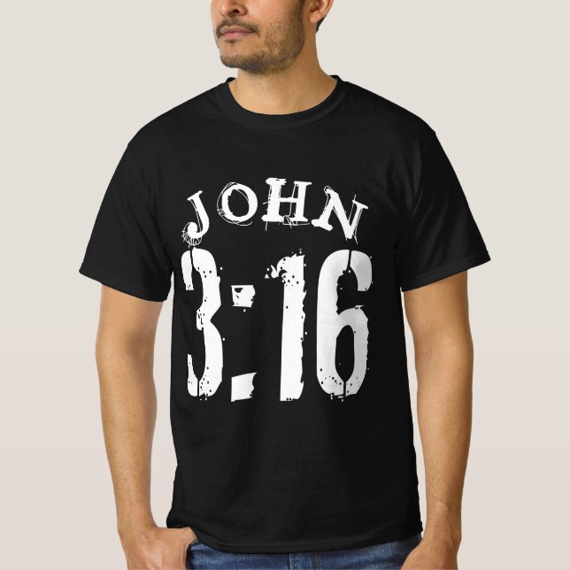 T-SHIRT JEAN 3 16 VERSET BIBLIQUE (Devant)