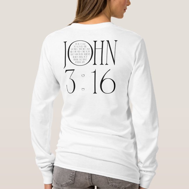 T-shirt Jean 3:16 verset biblique (Dos)