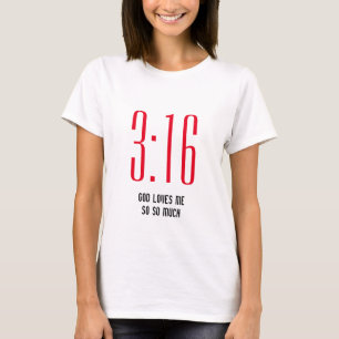 T-shirt Jean 3v16 DIEU M'AIME Christian