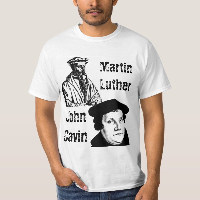 T-shirt Jean Calvin, Martin Luther (Devant)