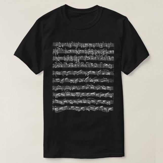 T-shirt Jean Sebastian Bach Partita d-Minor Chaconne Sol (Design devant)
