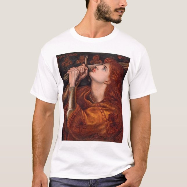 T-shirt Jeanne d'Arc, C. 1882 par Dante Gabriel Rossetti (Devant)