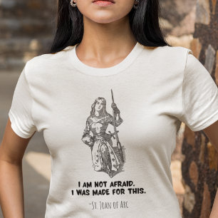 T-shirt Jeanne d'Arc Catholique Saint Je n'ai pas peur Vin