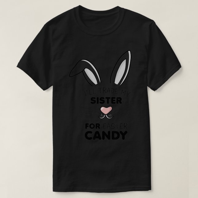 T-shirt J'échangerai ma soeur pour Pâques Candy Kids Boys  (Design devant)