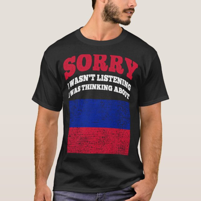 T-shirt J'Écoutais Que Je Pensais À Haïti (Devant)