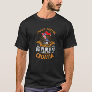 T-SHIRT J'ÉCOUTE DÉSOLÉ DANS MA TÊTE JE SUIS EN KROATIE