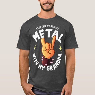 T-shirt J'écoute du métal lourd avec mon grand-père I Funn