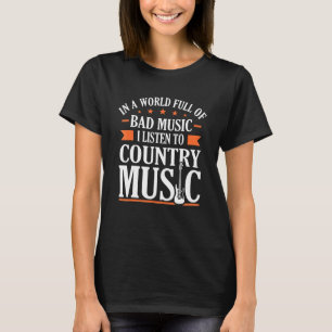 T-shirt J'Écoutez Country Music Graphic 1