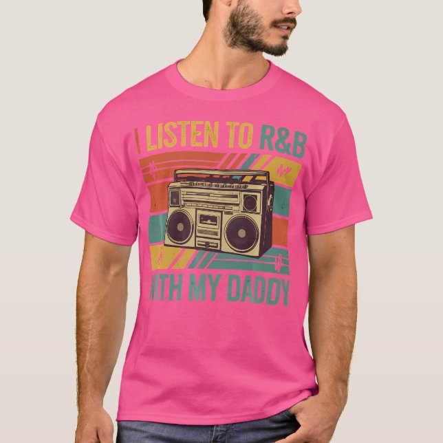 T-shirt J'Écoutez Rb Avec Mon Papa (Devant)