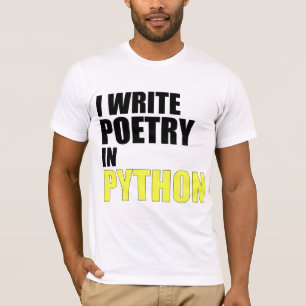 T-shirt J'écris la poésie dans le python