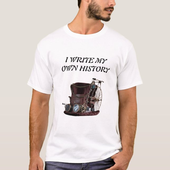 T-shirt J'Écris Ma Propre Histoire Steampunk Casquette, Vi (Devant)